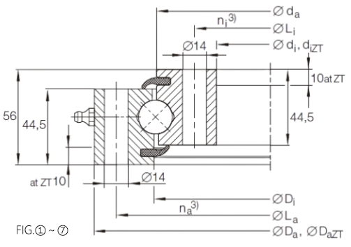 LVSU Series Four-point Contact Ball Bearings