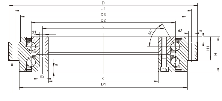 Double-row Thrust Angular Contact Ball Bearings