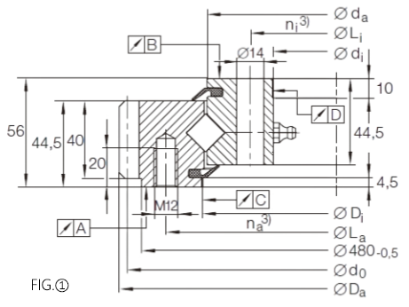 LXSA Series Crossed Roller Bearings